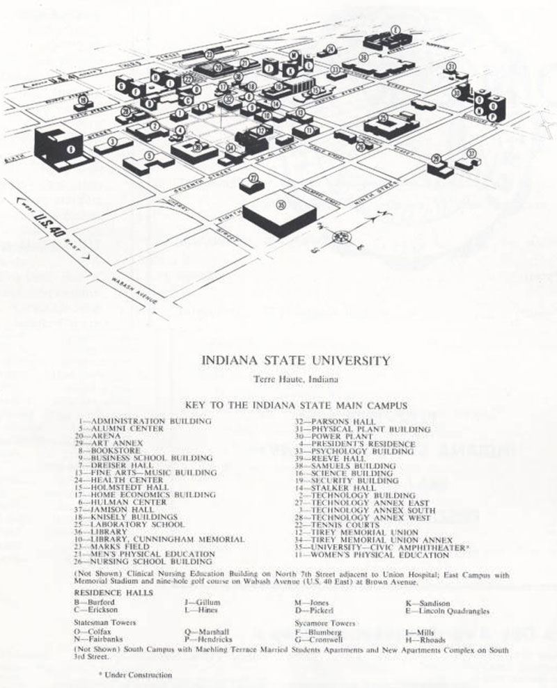 1973 Campus Map