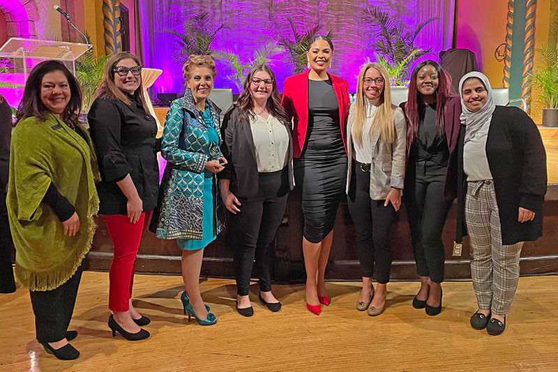 Women in Business student leaders at the National Association of Women Business Owners Luncheon