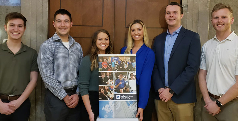 Jacob Kissick, senior; Kyle Collins, senior; Erika Perry, senior; Ellei Kay, junior; Josh Bruce, senior; and Zach Holt, junior